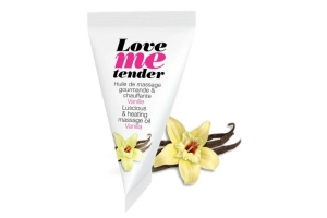 Съедобное согревающее массажное масло Love Me Tender Vanilla с ароматом ванили - 10 мл