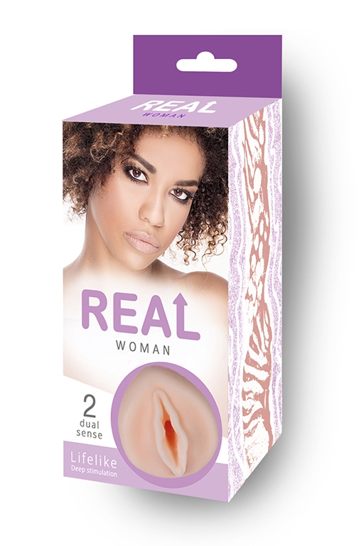 Real Woman - Реалистичный мастурбатор Мулатка 14,5 см (телесный)