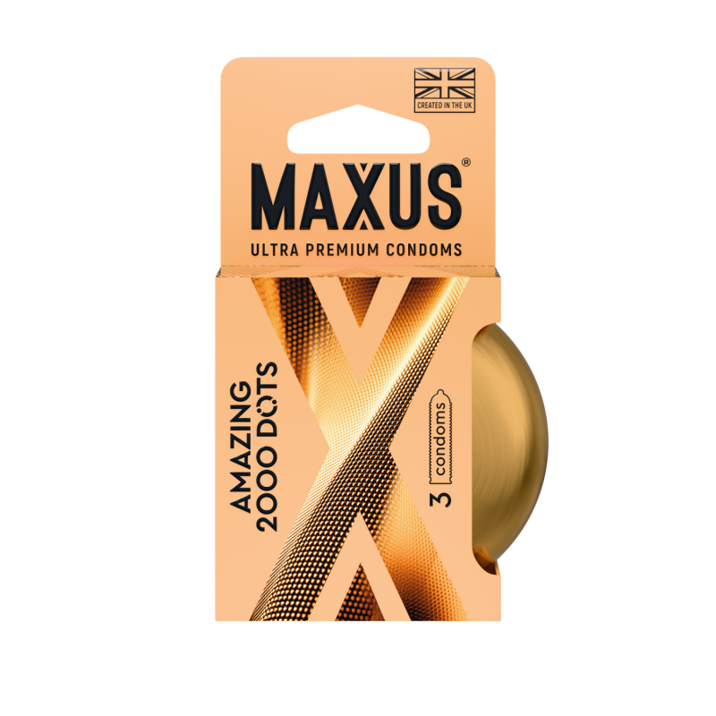 ПРЕЗЕРВАТИВЫ MAXUS AMAZING Ne 3 X-EDITION (точечные) в кейсе