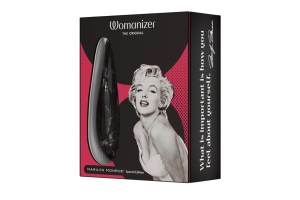 Womanizer Marilyn Monroe Special Edition бесконтактный стимулятор клитора лимитированная серия, 14.8 см (мраморно-черный)