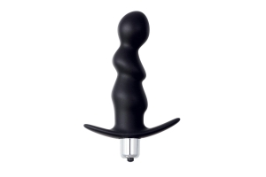 Lola Games First time Spiral Anal Plug - Витая анальная пробка со съемной вибропулей, 12х2.6 см (чёрный)