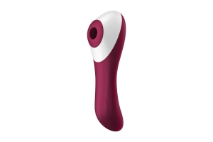 Satisfyer Dual Crush - Двухсторонний вакуум-волновой вибростимулятор, 16.5 см (бордовый)