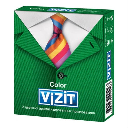 Презервативы цветные 3шт Vizit Color