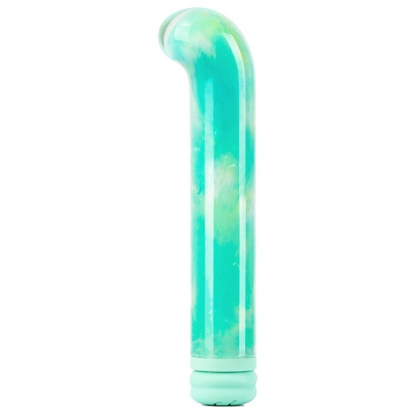 Компактный вибратор «Magic Cane» из стекла, цвет зеленый, BeYourLover