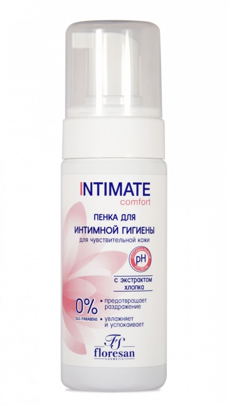 Пенка для интимной гигиены «Экстракт хлопка» Comfort Intimate Floresan