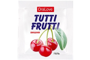 Биоритм Tutti-Frutti OraLove - Оральная смазка на водной основе, 4 мл (вишня)
