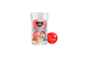 Лубрикант HOT BALL PLUS на масляной основе в виде двух шариков с охлождающе-разогревающим эффект