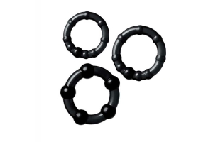 ToyFa A-toys - Набор из 3 чёрных эрекционных колец