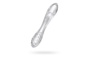 Satisfyer Dazzling Crystal 1 - Двусторонний стеклянный фаллоимитатор, 18,5х3.5 см (прозрачный)