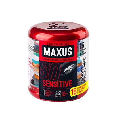 Презервативы Ультратонкие MAXUS Sensitive №15 ж/к