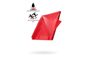 Простыня для секса Black&Red by TOYFA, ПВХ, красная