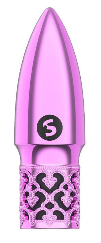 Вибропуля розовая Glitter usb зарядка