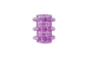 Erowoman-Eroman Crystal Sleeve - Стимулирующая насадка на пенис, 5.5х2 см (фиолетовый)