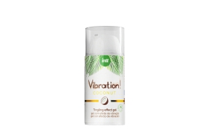 Intt Vibration Coconut - Веганский жидкий интимный гель с эффектом вибрации Кокос, 15 мл