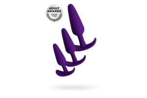 TOYFA A-toys Jave - Набор анальных пробок, 3 шт (фиолетовый)