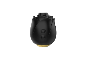 Black Rose Silicone Clitoral Suction - Бесконтактный клиторальный стимулятор, 9,4 см (черный)