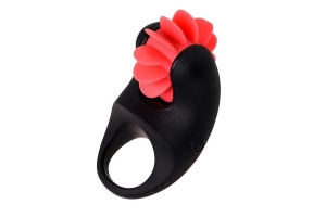 Чёрно-красное эрекционное виброкольцо Erotist, 8.5х2.6 см