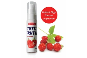 Гель-смазка Tutti-frutti с земляничным вкусом - 30 гр.