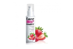 Съедобное массажное масло с разогревающим эффектом Love to Love LOVE ME TENDER Клубника 100мл