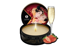 Ароматизированная массажная свечка Shunga Massage Candle, 30 мл (клубника)