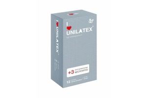 Презервативы с точками Unilatex Dotted - 12 шт. + 3 шт. в подарок