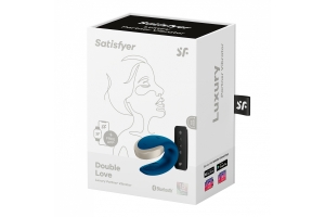 Виброcтимулятор Satisfyer Double Love Connect App blue 002446SA