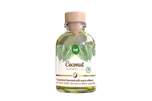 Intt Coconut Massage Gel - Массажный гель с согревающим эффектом и вкусом кокоса, 30 мл