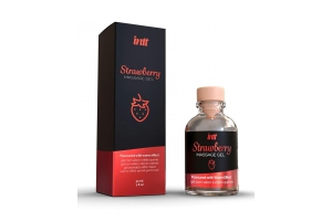 Intt Strawberry Massage Gel - Съедобный гель для интимного массажа, 30 мл (клубника)