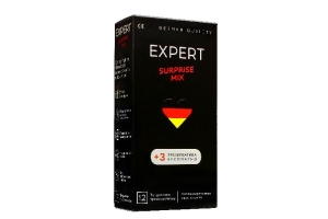 ПРЕЗЕРВАТИВЫ EXPERT SURPRISE MIX № 12+3 (МИКС), 12+3 штуки