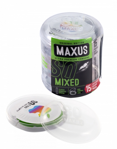 Презервативы микс-набор MAXUS Mixed №15 с кейсом