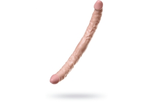 ToyFa Realstick Nude - двусторонний фаллоимитатор, 34х3.7 см (телесный)