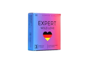 ПРЕЗЕРВАТИВЫ EXPERT WILD LOVE № 3 (РЕБРИСТЫЕ С ТОЧКАМИ), 3 штуки