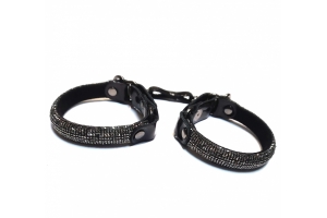 Наручники Sitabella Гламур чёрные кожа 4223-1