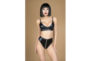 КОМПЛЕКТ ЛИФ И ТРУСИКИ С ФУНКЦИОНАЛЬНОЙ МОЛНИЕЙ ИЗ МАТЕРИАЛА WET LOOK (MY SHADOW), размер L/XL, арт. 06723