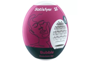 Satisfyer Egg Single Bubble - Инновационный влажный мастурбатор-яйцо, 7х5.5 см