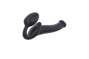 Strap-On-Me Semi-Realistic Bendable Noir M - Безремневой страпон, 15,6 см (черный)
