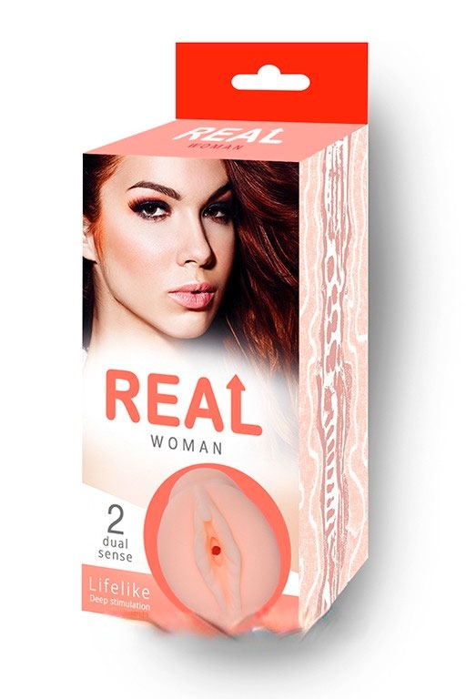 Real Woman - Реалистичный мастурбатор, 14.5 см (телесный)