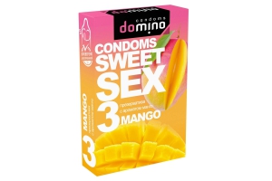 Luxe Domino Sweet Sex Mango - презервативы с ароматом манго, 3 шт.