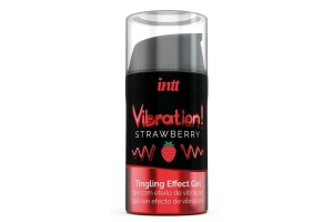 Жидкий интимный гель с эффектом вибрации Vibration! Strawberry - 15 мл.