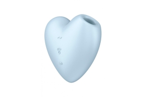 Satisfyer Cutie Heart вакуумный стимулятор клитора с вибрацией, 7.5 см (голубой)