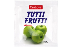 Биоритм Tutti-Frutti OraLove - Оральная смазка на водной основе, 4 мл (яблоко)