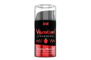 Intt Vibration Strawberry - Жидкий интимный гель с эффектом вибрации Клубника, 15 мл