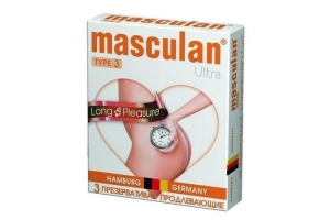 Masculan Long Pleasure - Пролонгирующие презервативы (3шт)