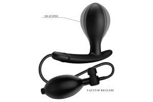 Надувающийся анальный стимулятор Black BI-040115