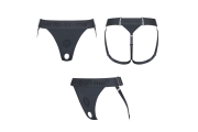 Трусики для страпона Strap-on-me HARNAIS LINGERIE UNIQUE, One Size, серый