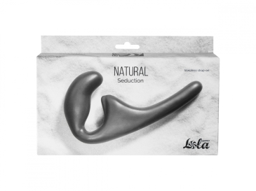 Lola Games Natural Seduction - Силиконовый безремневой страпон, 20.5х2.5 см (черный)