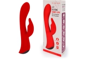 Erokay 5 Silicone Bunny Love - Вибромассажёр-кролик, 19.1х3.4 см (красный)