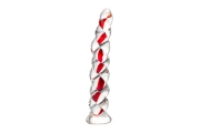 Sexus Glass - Нереалистичный фаллоимитатор, 18х3 см (красный)