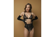Высокие трусики черные с шнуровкой сзади (Easy to love) XXL/XXXL (50-52)
