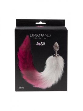 Анальная Пробка с Хвостом Diamond Galaxy Pink 4019-02lola